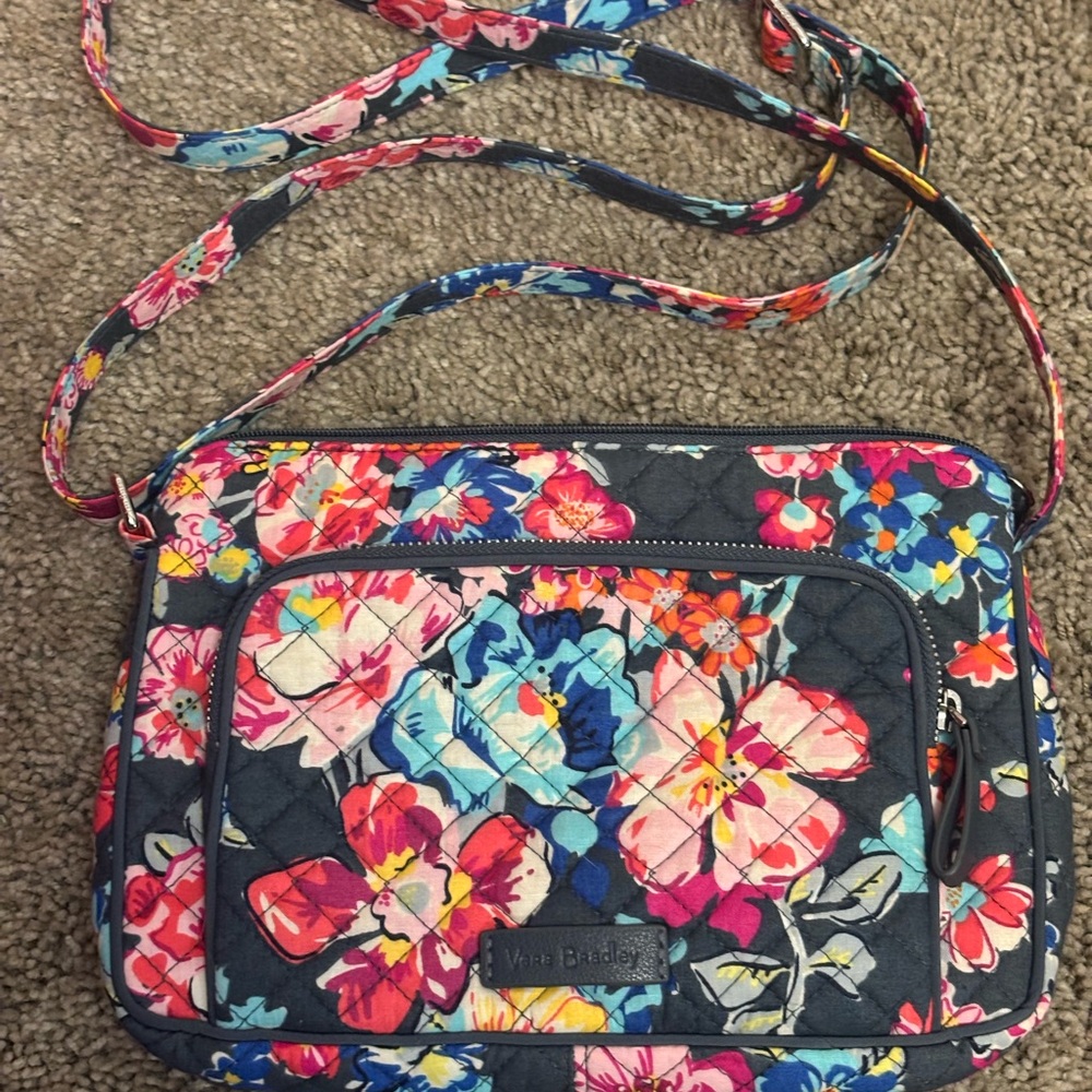 Vera Bradley Navy Floral Crossbody Bag